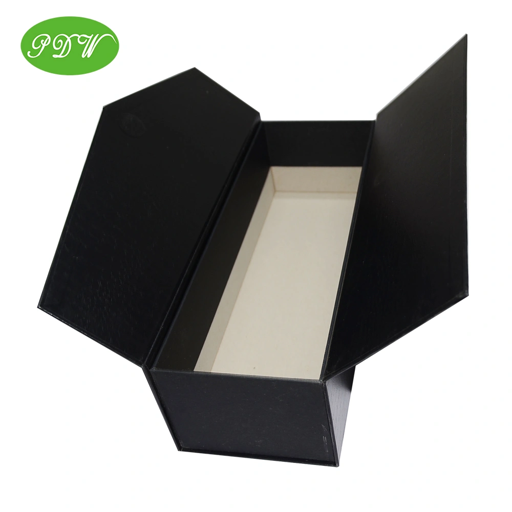 Le cosmétique pliant noir fait sur commande de jeu de carton vêtx le boîte-cadeau de Noël magnétique de boîte-cadeau de boîte