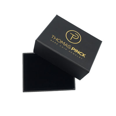 Emballage de luxe noir du boîte-cadeau PMS Ring Rigid Small Paper Cosmetic de bijoux de carton de 2mm