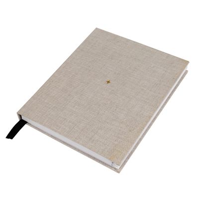 Attache de feuille d'or de Planner Book A5 d'organisateur de housse en toile de tissu avec le repère en soie de ruban